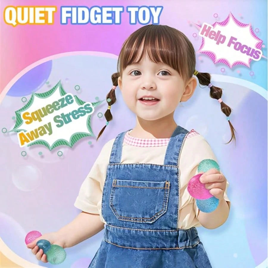 Soft Stress Relief Balls – Quiet Sensory Squeeze Toys for Kids & Adults (1/2/3/6/12/15PCS)