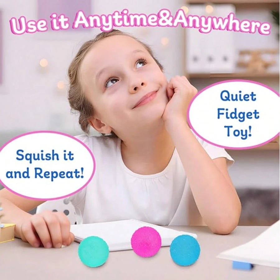 Soft Stress Relief Balls – Quiet Sensory Squeeze Toys for Kids & Adults (1/2/3/6/12/15PCS)