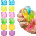 Glow In The Dark Stress Relief Cube – Soft Slow Rebound Sensory Squeeze Toy for Anxiety Relief (1/2/4/12PCS)