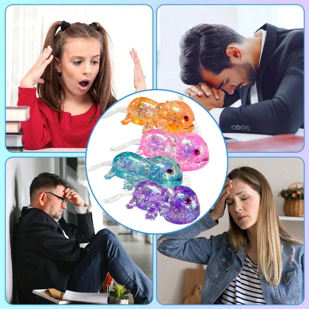 Glitter Stress Relief Squeeze Balls – Stretchy Sensory Fidget Toys for Kids & Adults (1/2/6/12/48PCS)
