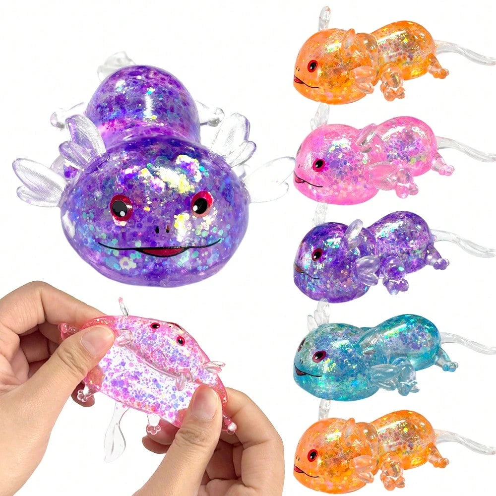 Glitter Stress Relief Squeeze Balls – Stretchy Sensory Fidget Toys for Kids & Adults (1/2/6/12/48PCS)