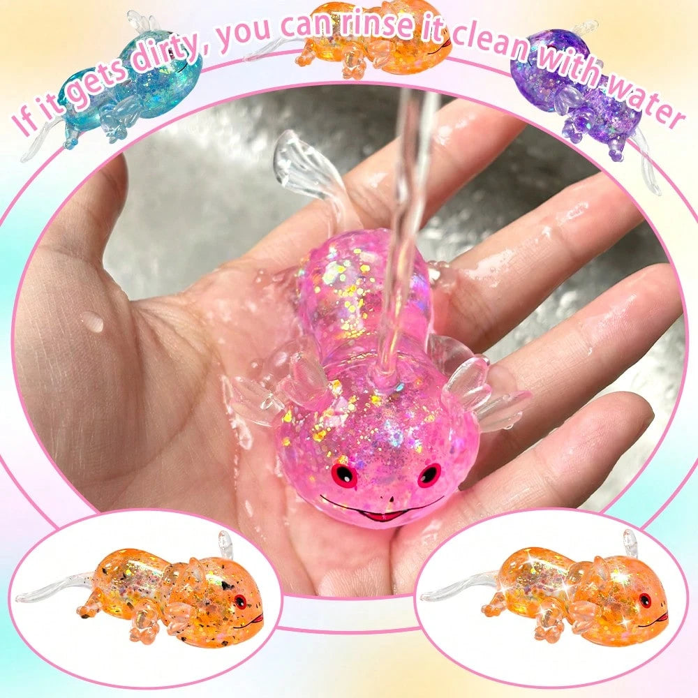 Glitter Stress Relief Squeeze Balls – Stretchy Sensory Fidget Toys for Kids & Adults (1/2/6/12/48PCS)