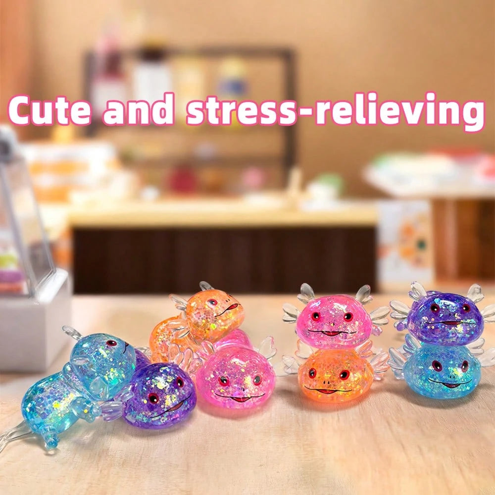 Glitter Stress Relief Squeeze Balls – Stretchy Sensory Fidget Toys for Kids & Adults (1/2/6/12/48PCS)