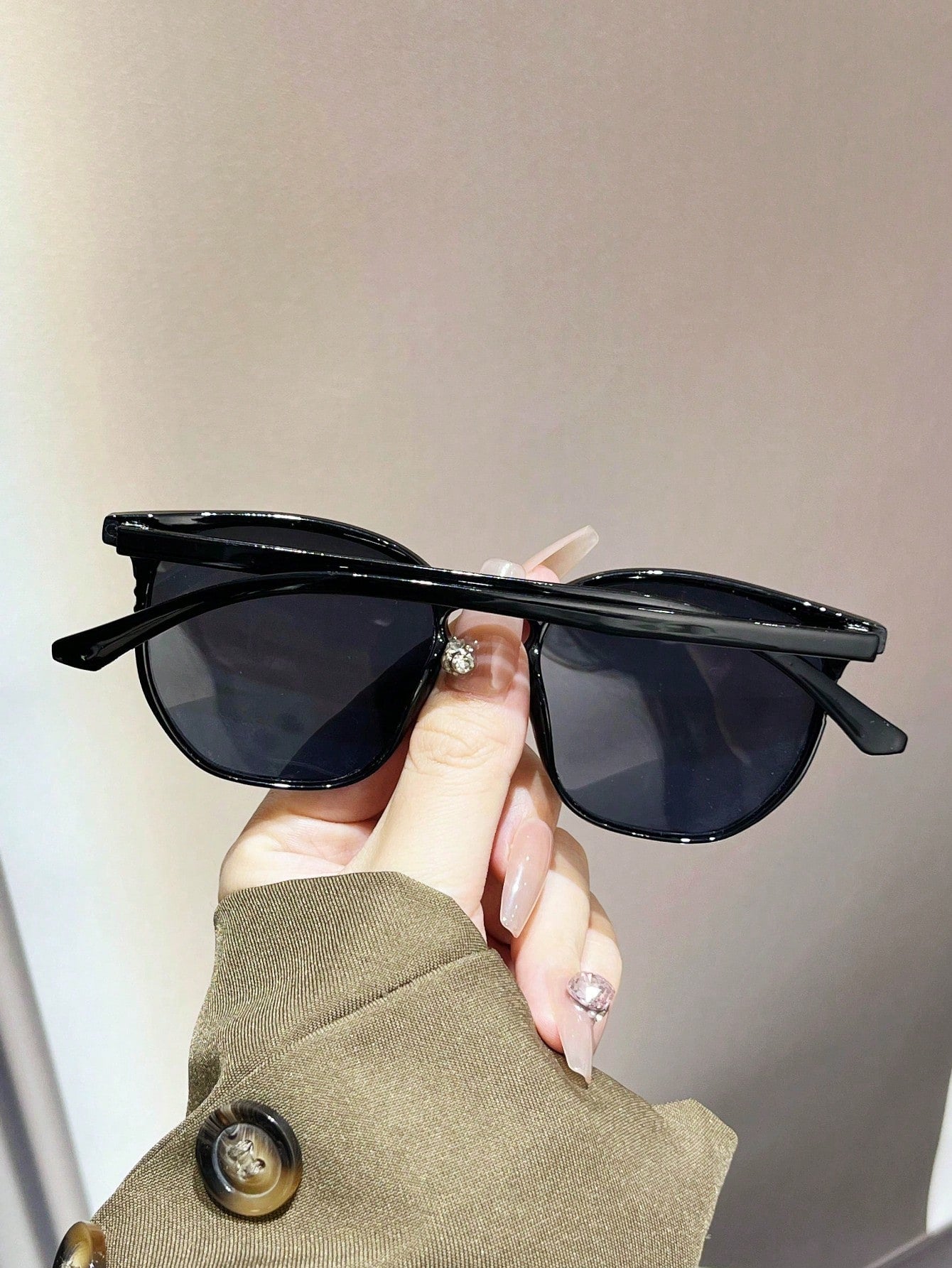 Rice Spike Decor Oversized Round Fashion Glasses for Women – Boho Leopard Print Beach Travel Shades