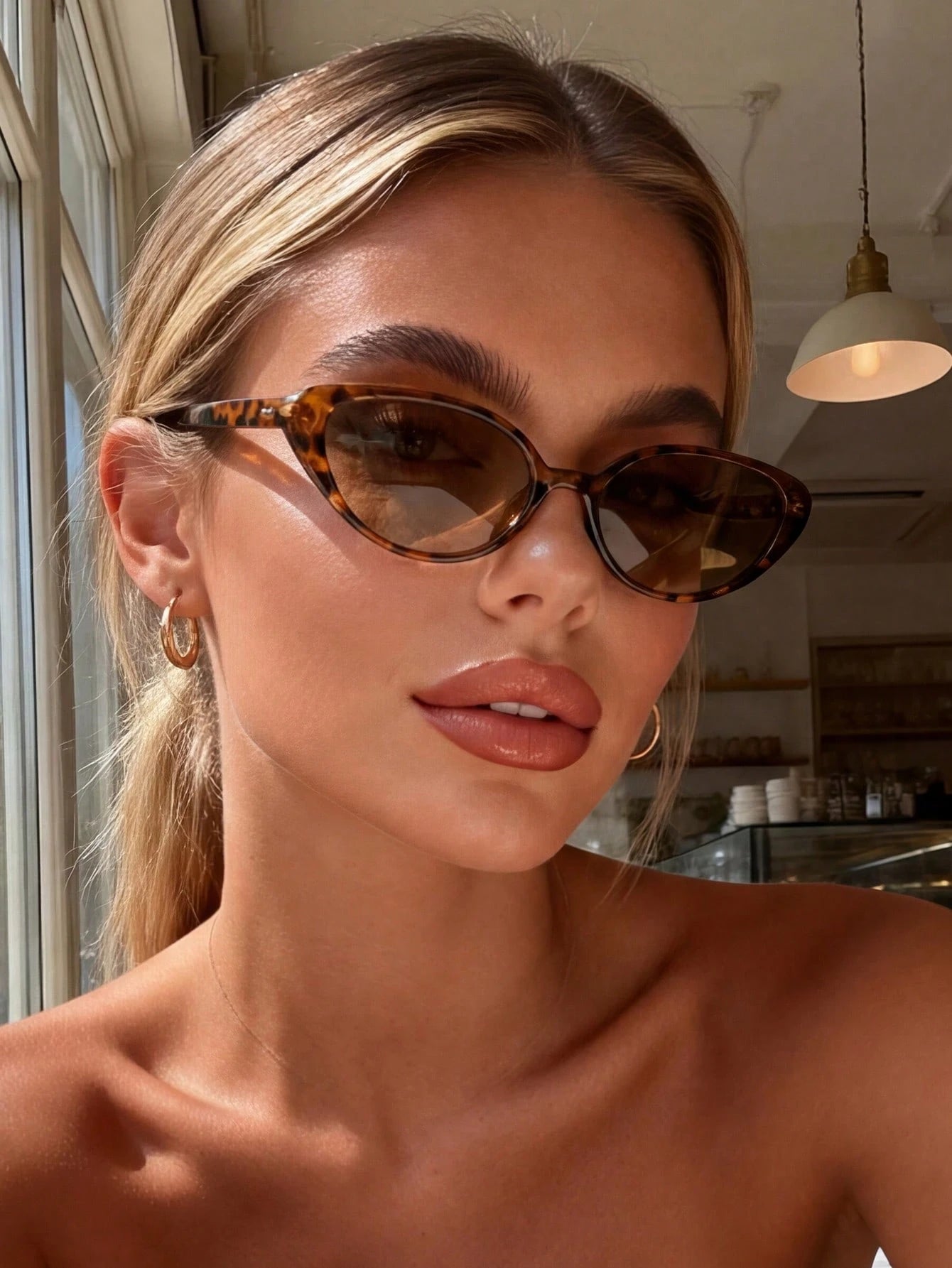 Unisex Leopard Print Cat Eye Fashion Glasses – Bohemian Style Sunglasses for Vacation, Travel & Beach Wear