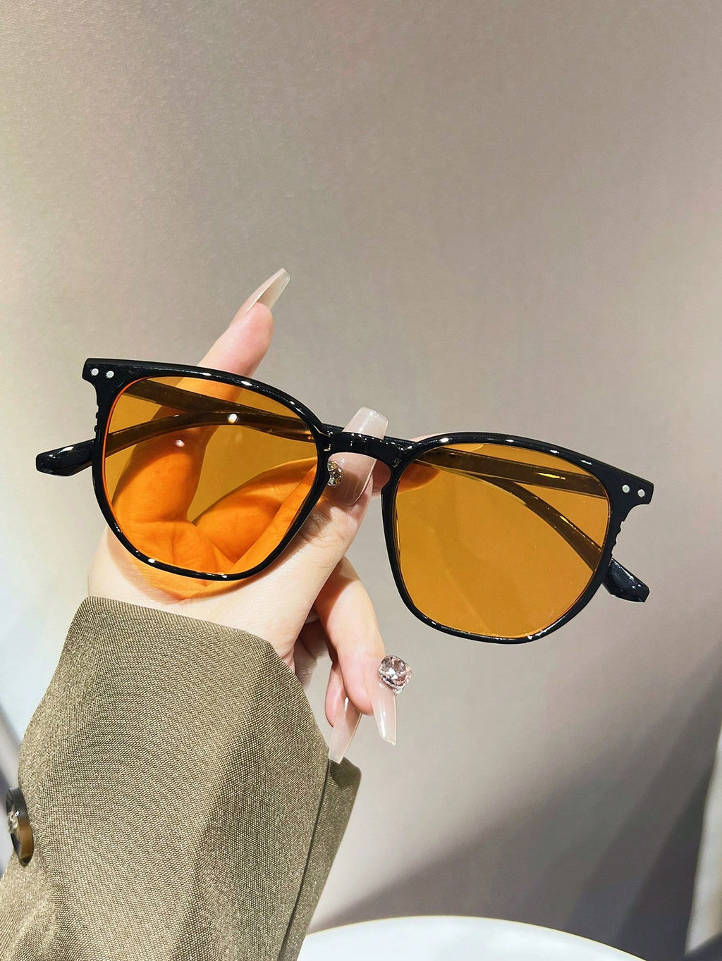 Rice Spike Decor Oversized Round Fashion Glasses for Women – Boho Leopard Print Beach Travel Shades