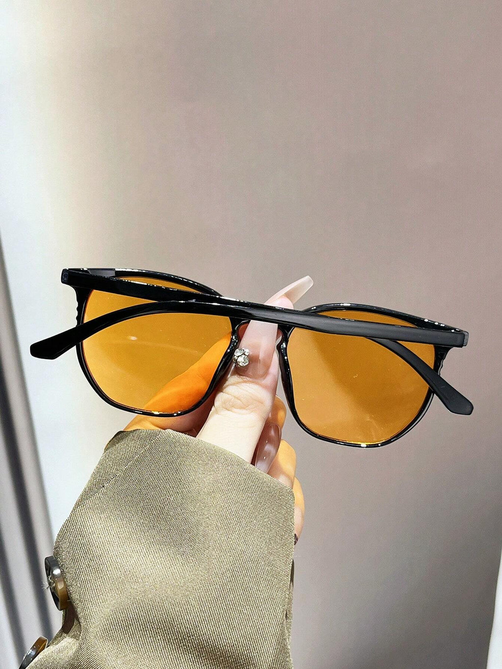 Rice Spike Decor Oversized Round Fashion Glasses for Women – Boho Leopard Print Beach Travel Shades