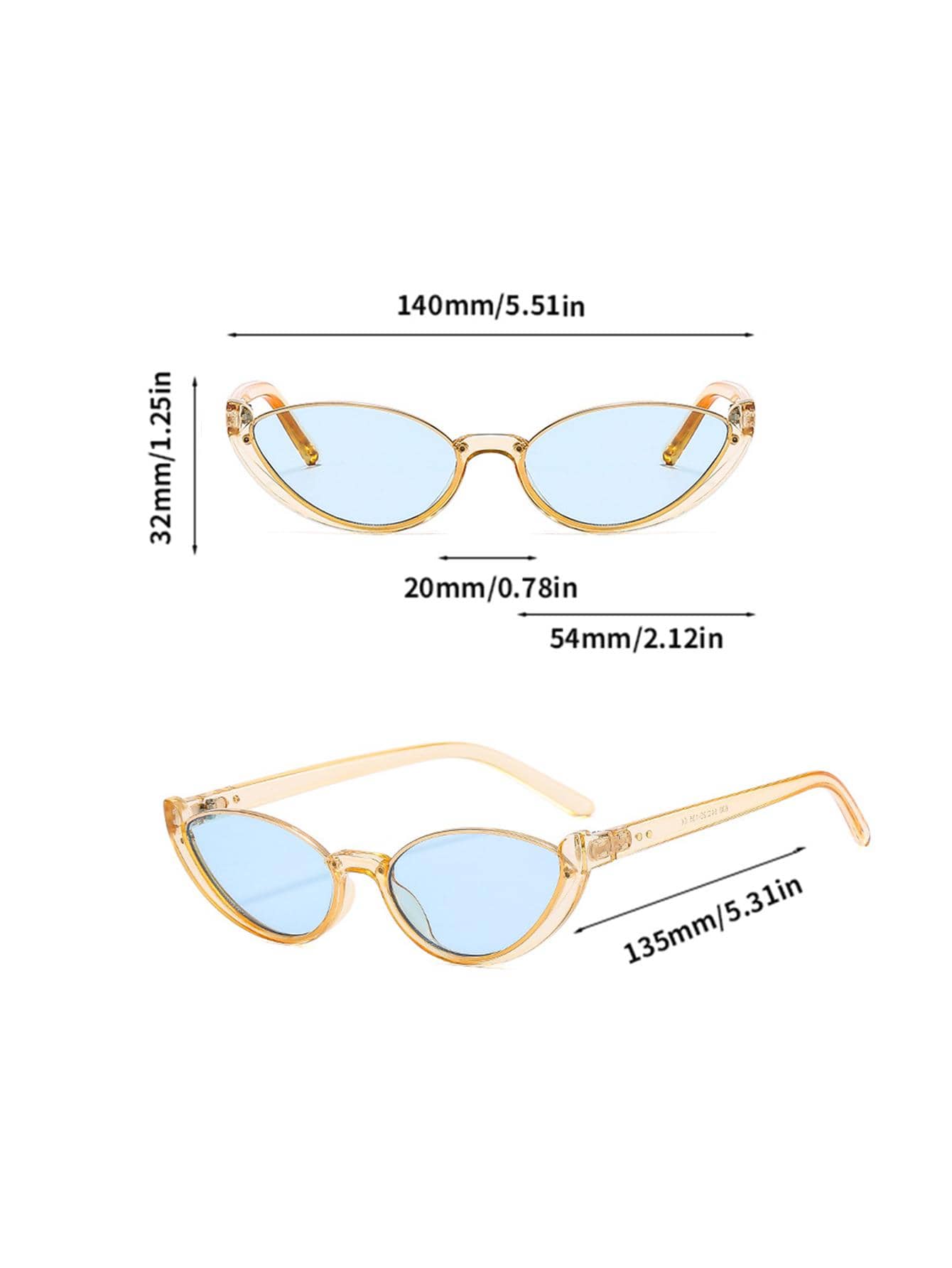 Women's Cat Eye Fashion Glasses – Y2K Retro Street Style Sunglasses for Beach, Travel & Everyday Fashion