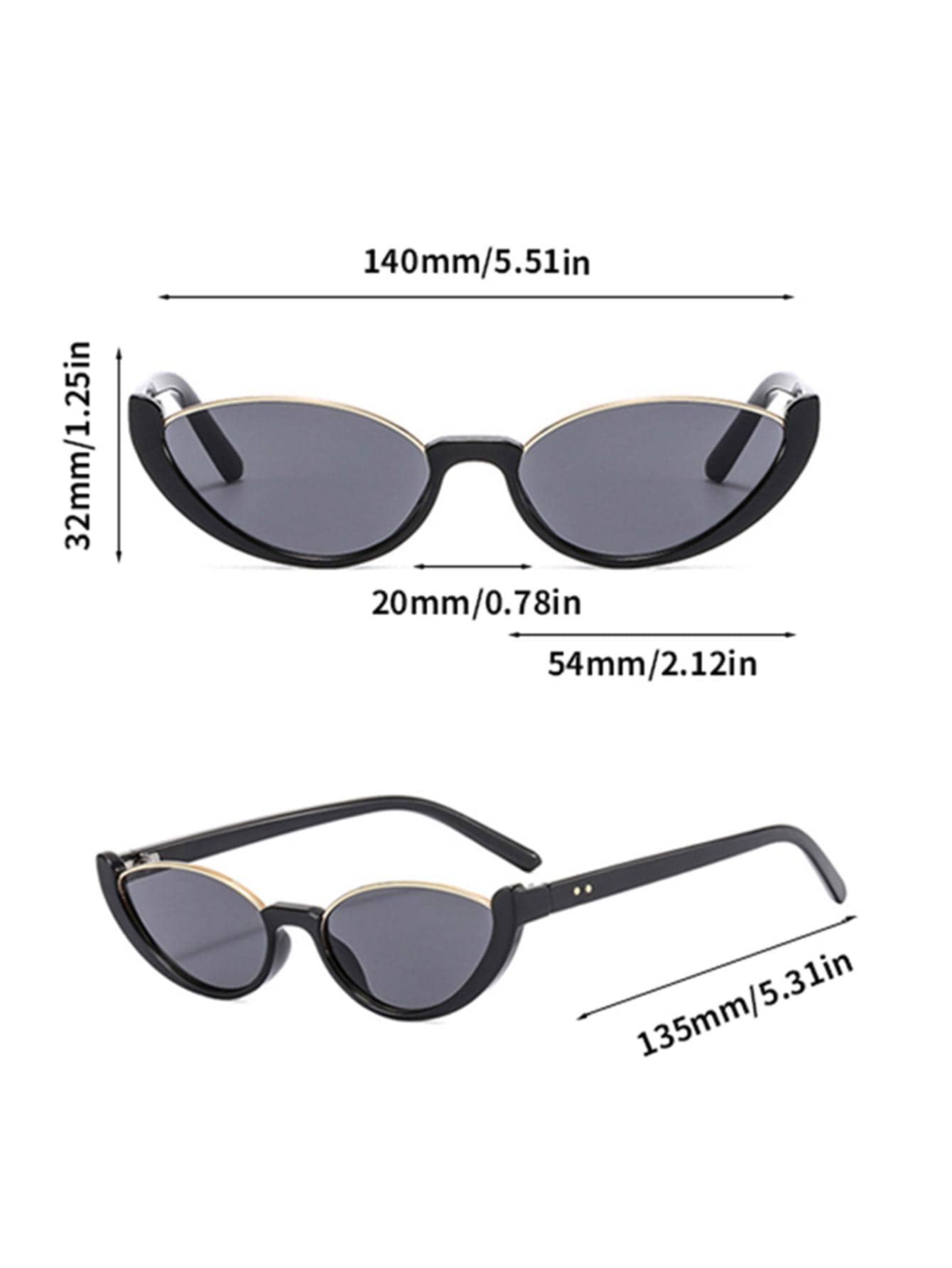 Women's Cat Eye Fashion Glasses – Y2K Retro Street Style Sunglasses for Beach, Travel & Everyday Fashion