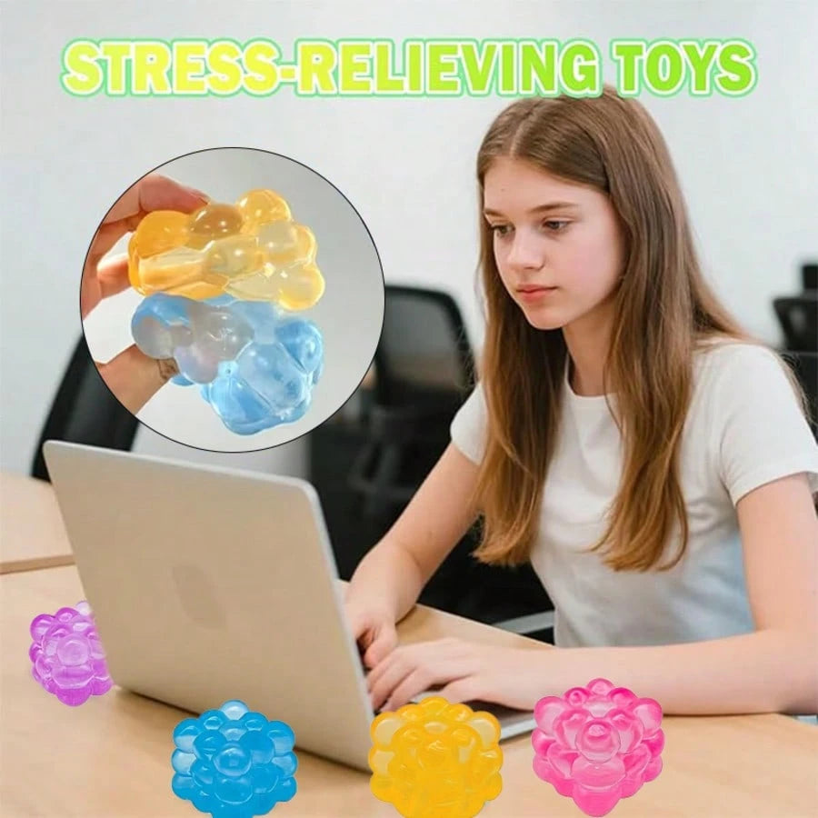 3D Maltose Cube Squeeze Ball Fidget Toy for Kids | Sensory Stress Relief Squishy Toy Gift
