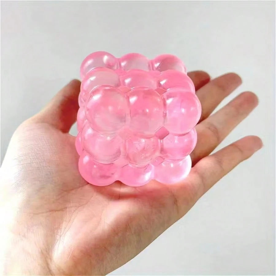 3D Maltose Cube Squeeze Ball Fidget Toy for Kids | Sensory Stress Relief Squishy Toy Gift