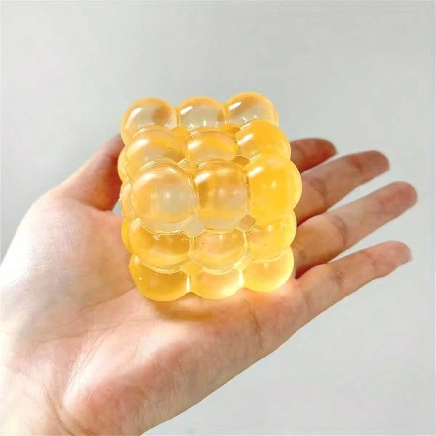 3D Maltose Cube Squeeze Ball Fidget Toy for Kids | Sensory Stress Relief Squishy Toy Gift