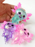 Glitter Crystal Axolotl & Salamander Squishy Toy – Slow Rebound Stress Relief Fidget