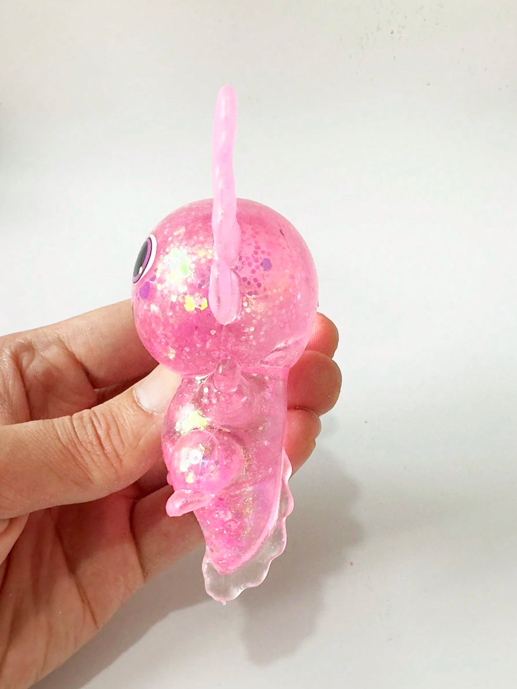 Glitter Crystal Axolotl & Salamander Squishy Toy – Slow Rebound Stress Relief Fidget