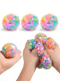 1PC Colorful Beaded Grape Stress Relief Ball – TPR Squeeze Sensory Toy for Kids & Adults