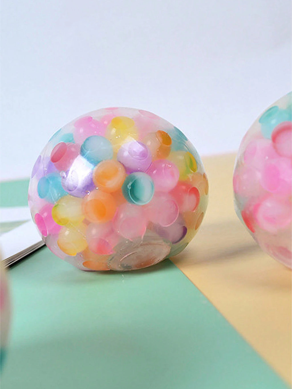 1PC Colorful Beaded Grape Stress Relief Ball – TPR Squeeze Sensory Toy for Kids & Adults