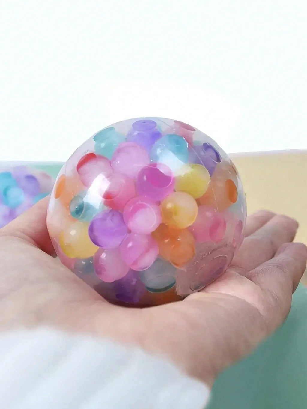 1PC Colorful Beaded Grape Stress Relief Ball – TPR Squeeze Sensory Toy for Kids & Adults