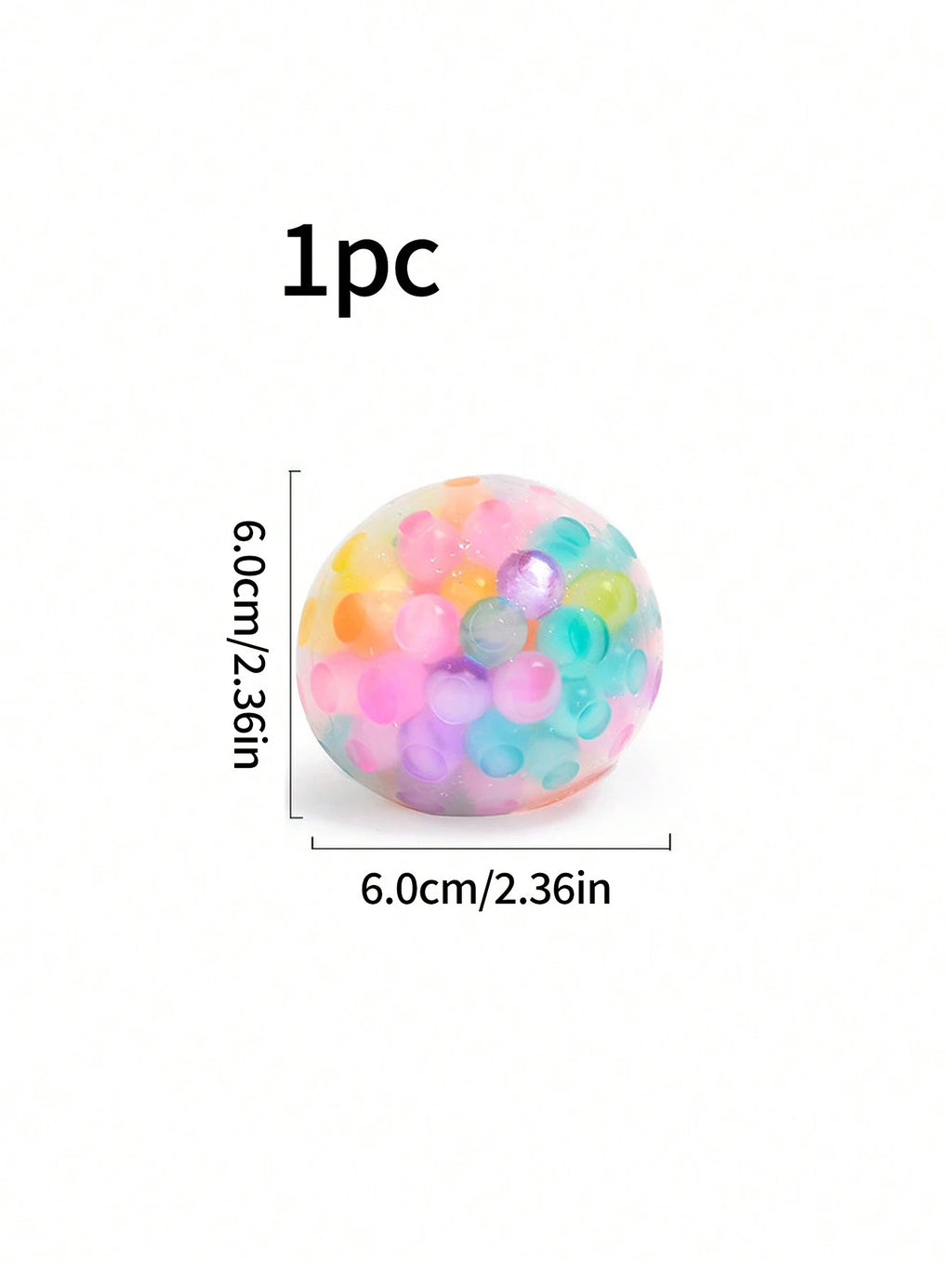 1PC Colorful Beaded Grape Stress Relief Ball – TPR Squeeze Sensory Toy for Kids & Adults