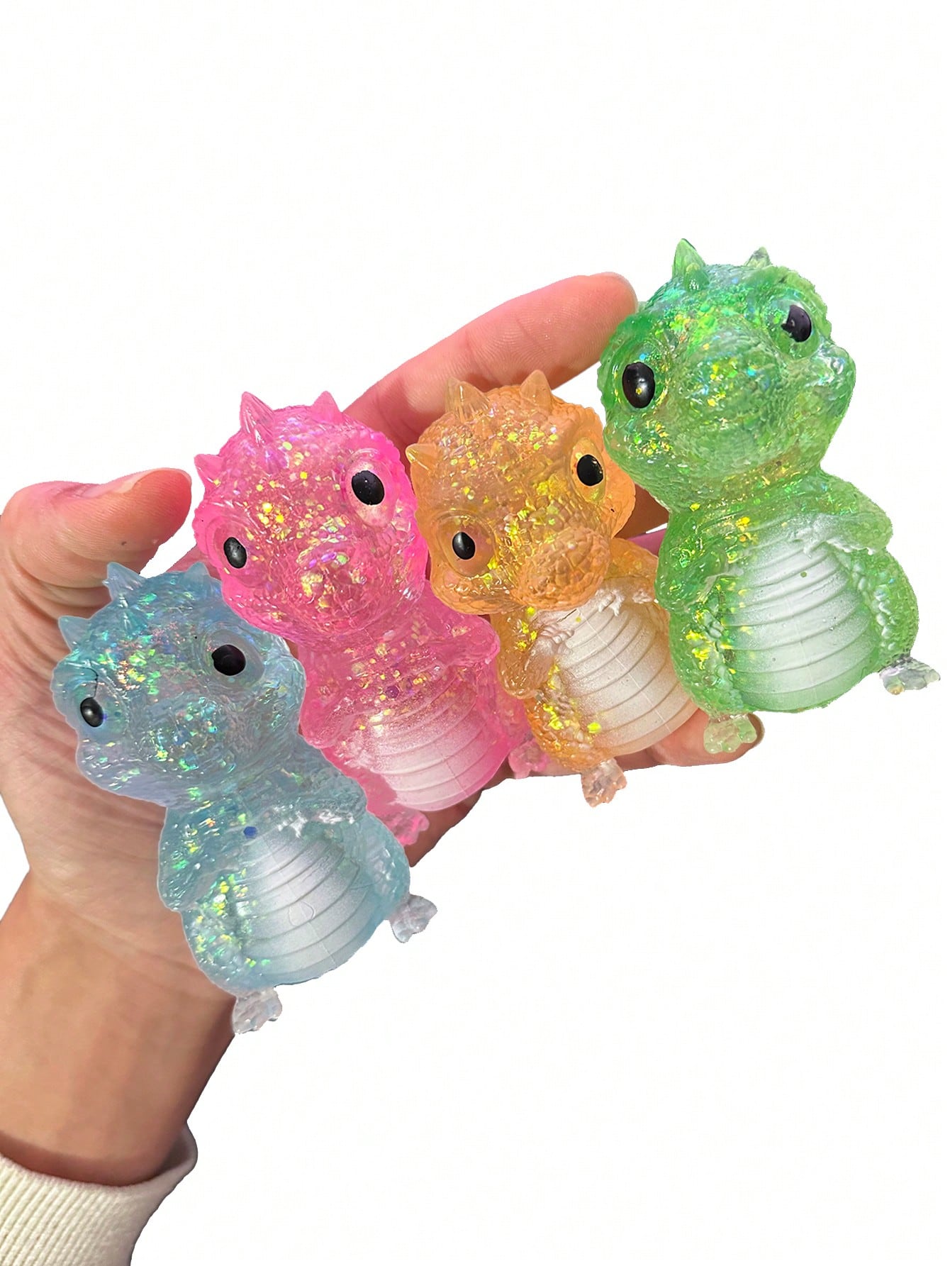 Crystal Dinosaur Squishy Toy – Slow Rebound Stress Relief Fidget for Kids & Adults
