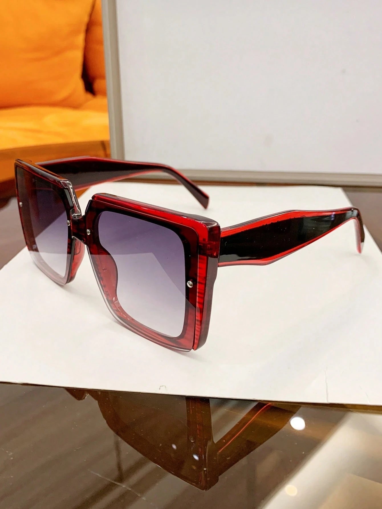 Vintage Square Frame Women's Fashion Glasses – Elegant Retro Eyewear for Vacation, Beach Travel & Everyday Outfits