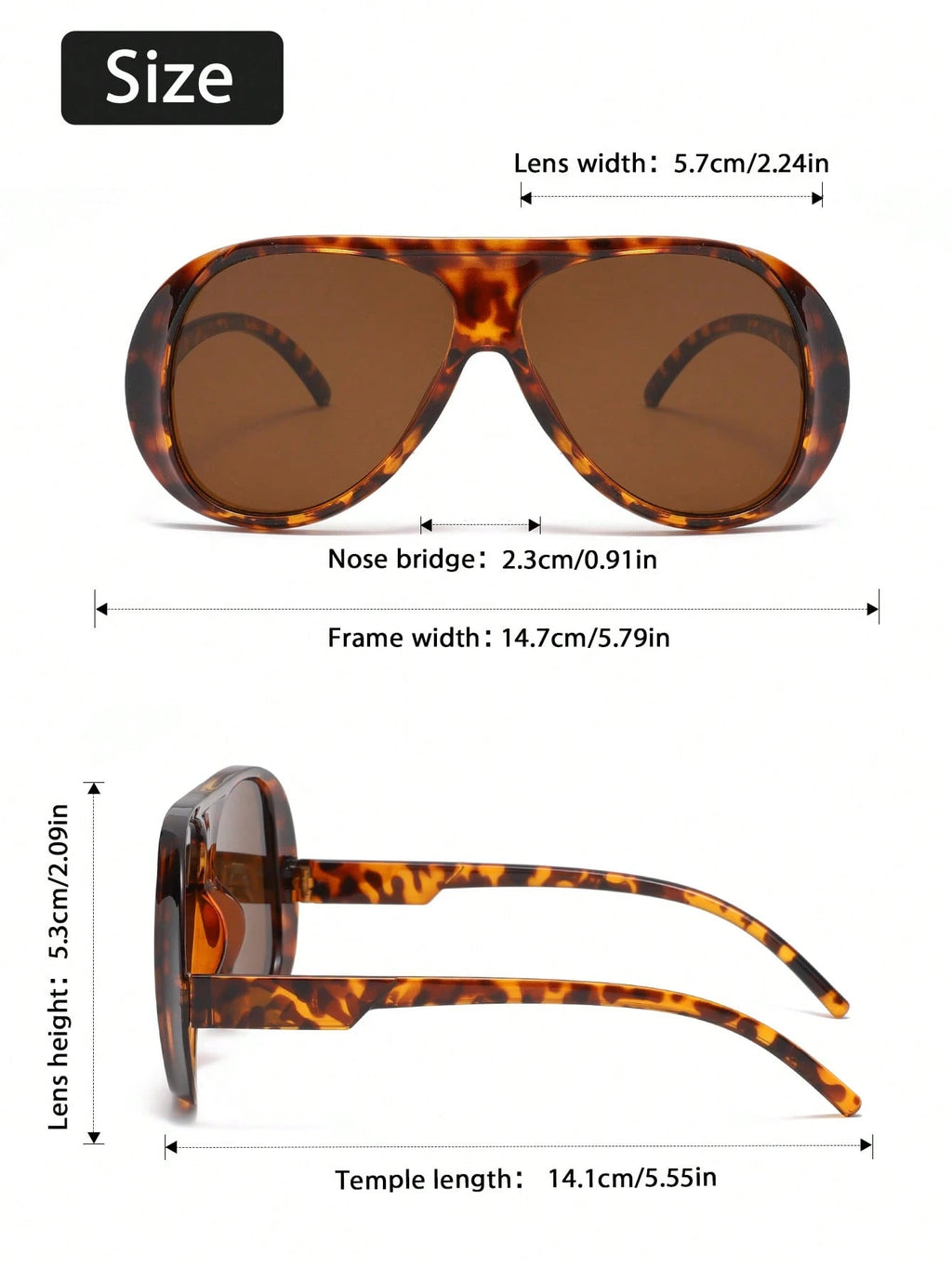 4PCS Oversized Aviator Fashion Glasses Set for Women – Trendy Street Style Eyewear for Travel, Parties & Everyday Outfits