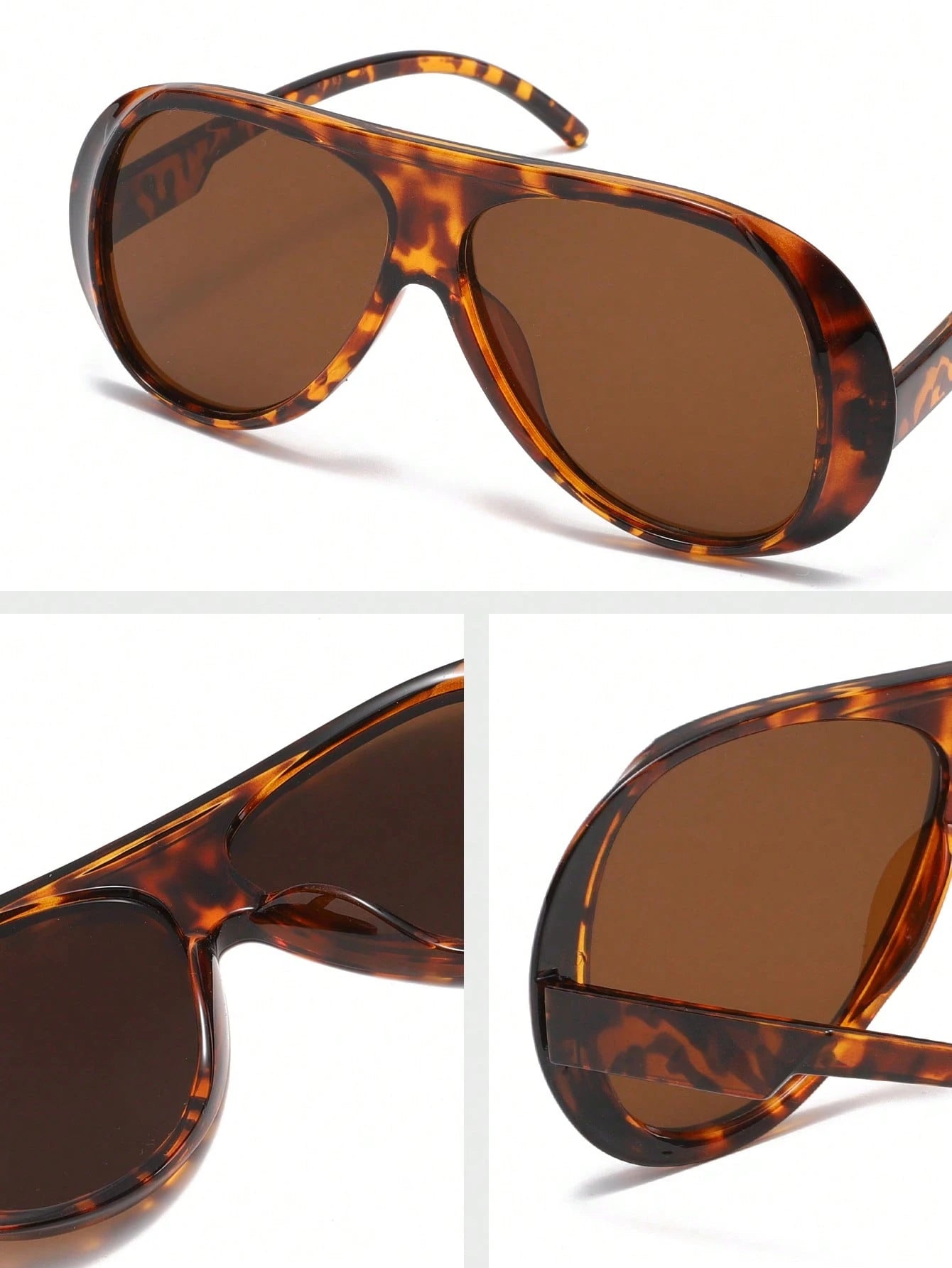 4PCS Oversized Aviator Fashion Glasses Set for Women – Trendy Street Style Eyewear for Travel, Parties & Everyday Outfits