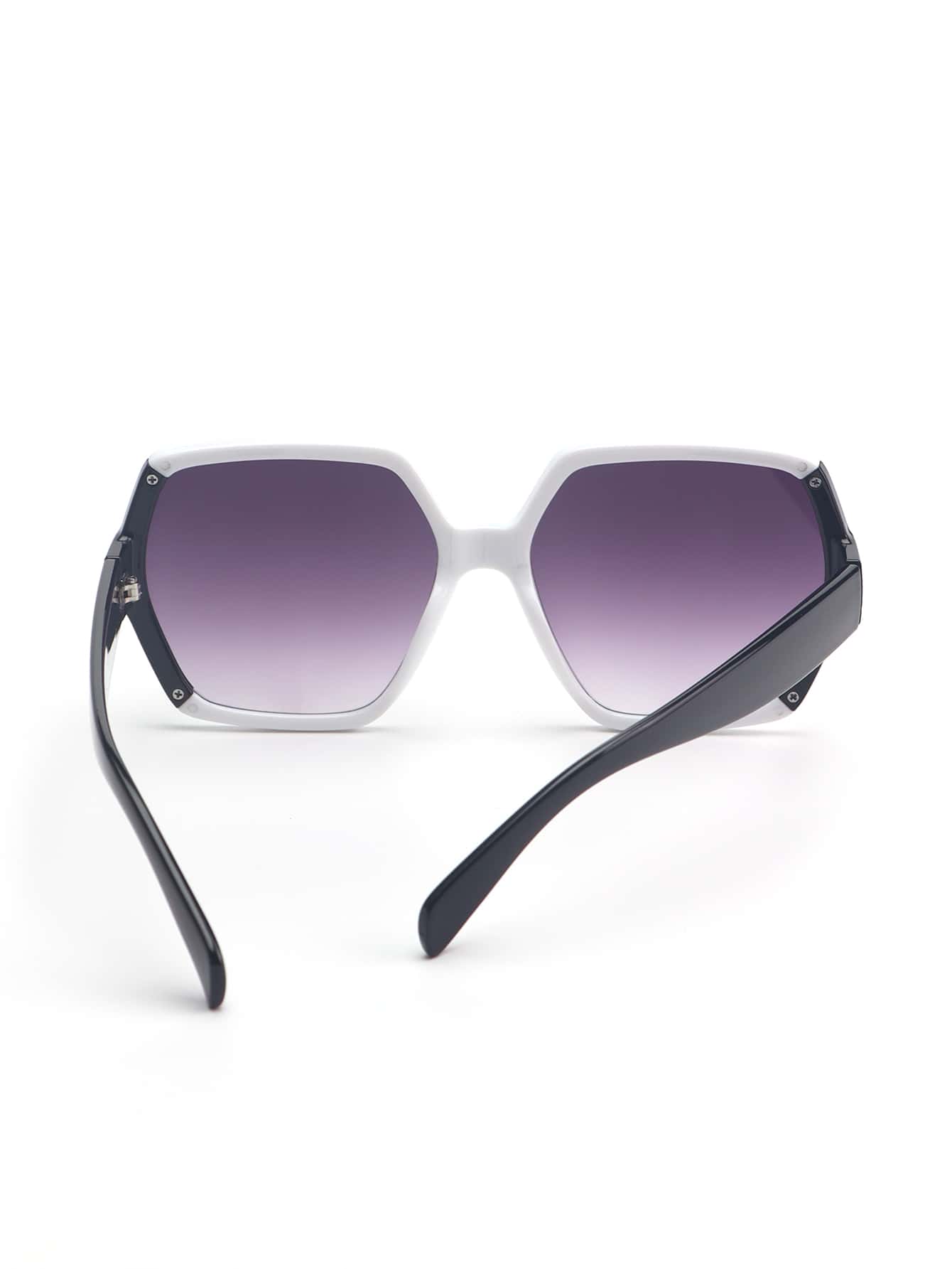 Black & White Geometric Women's Fashion Glasses – Retro Pattern Eyewear for Beach, Travel, Business & Everyday Style