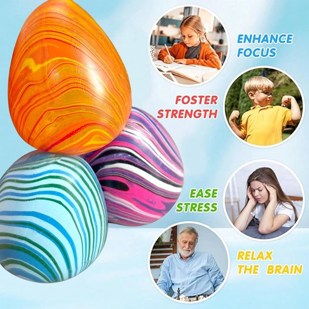 Squishy Stress Balls Fidget Toys for Kids & Adults – Sensory Squeeze Balls, Party Favors, Classroom Rewards & Easter Basket Stuffers