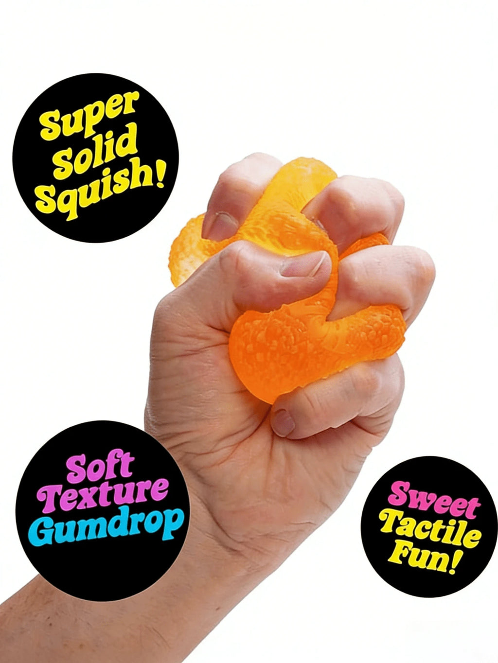 POKOJA LAND Random Color Squeeze Gummies Stress Relief Toy – Sensory Fidget Squeeze Toys for Anxiety Relief, Party Gifts & Classroom Rewards (1/2/4/8PCS)