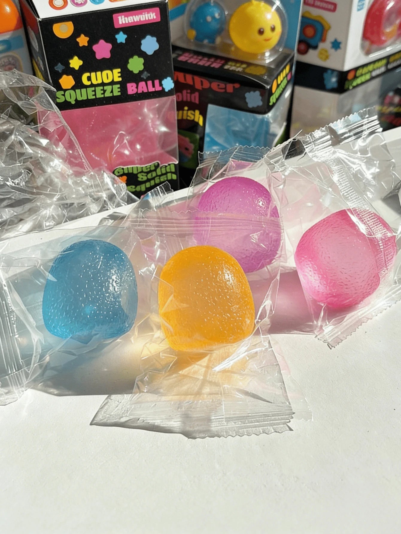 POKOJA LAND Random Color Squeeze Gummies Stress Relief Toy – Sensory Fidget Squeeze Toys for Anxiety Relief, Party Gifts & Classroom Rewards (1/2/4/8PCS)