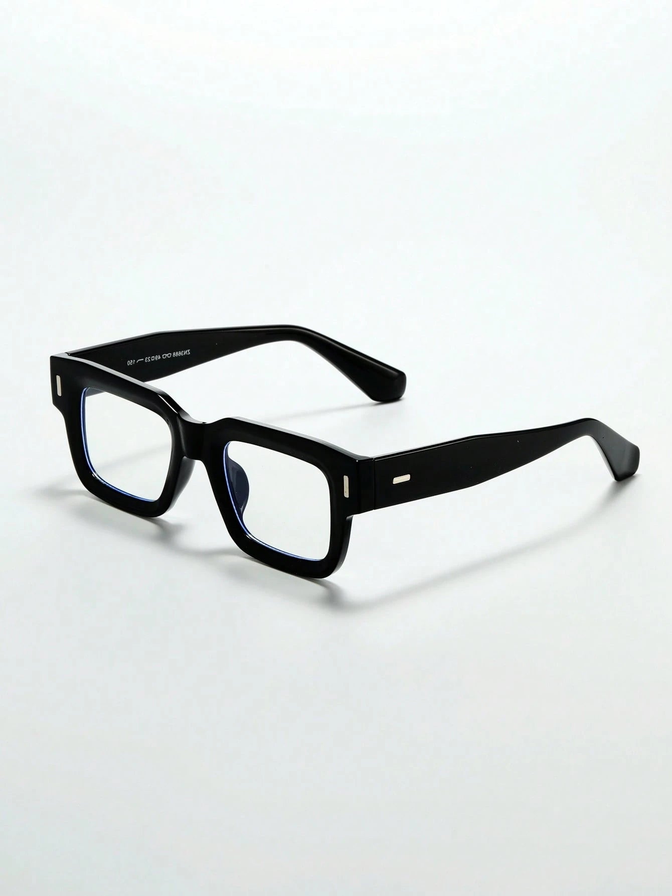 POLASUP Crystal Cross & Heart Square Blue Light Glasses – Retro Korean Style Metal Frame Computer & Gaming Eyewear with Strap
