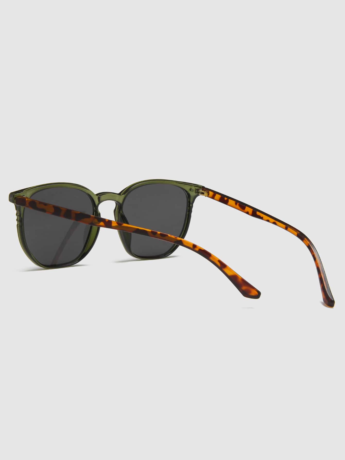 Rice Spike Decor Oversized Round Fashion Glasses for Women – Boho Leopard Print Beach Travel Shades