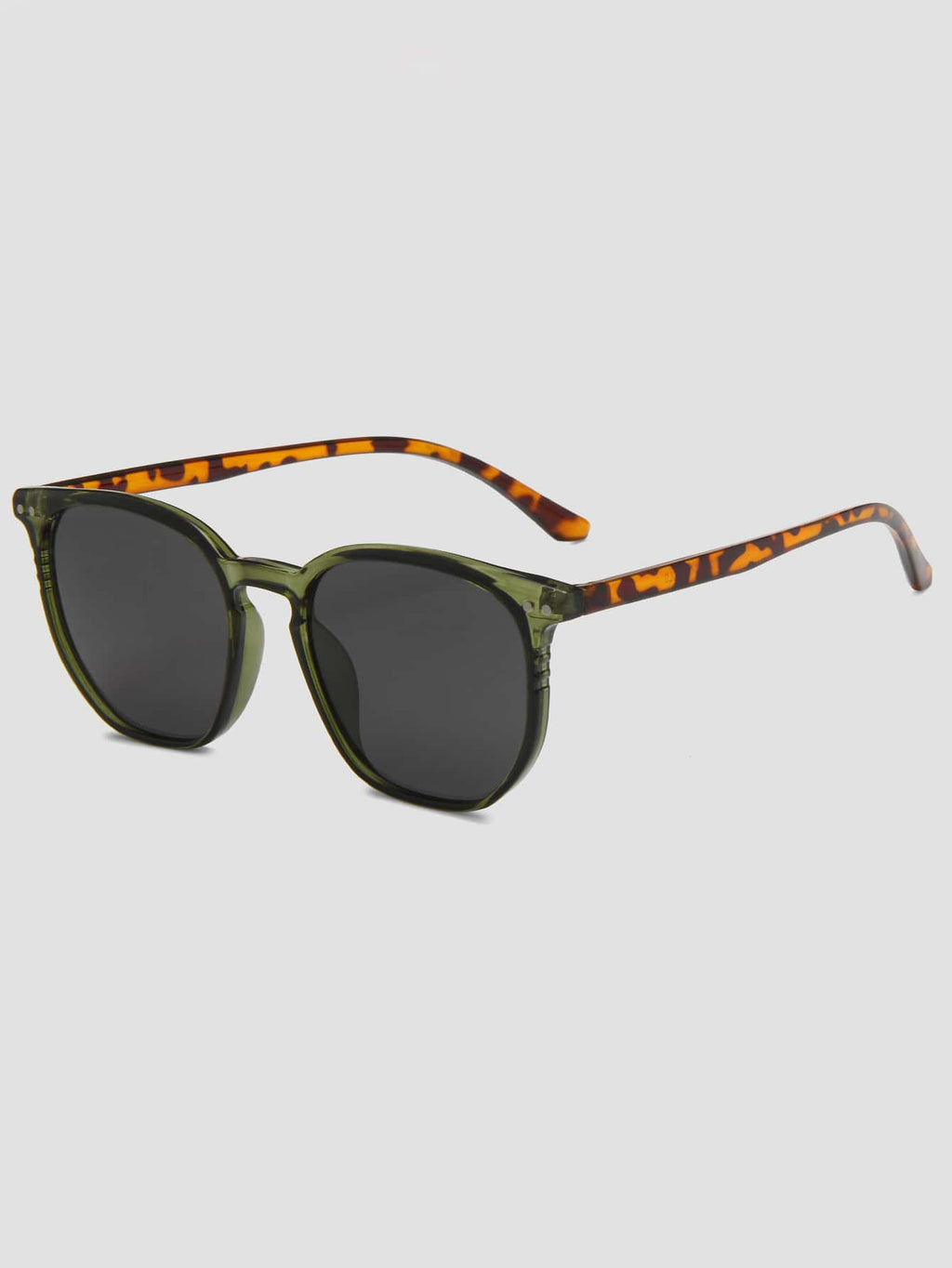 Rice Spike Decor Oversized Round Fashion Glasses for Women – Boho Leopard Print Beach Travel Shades