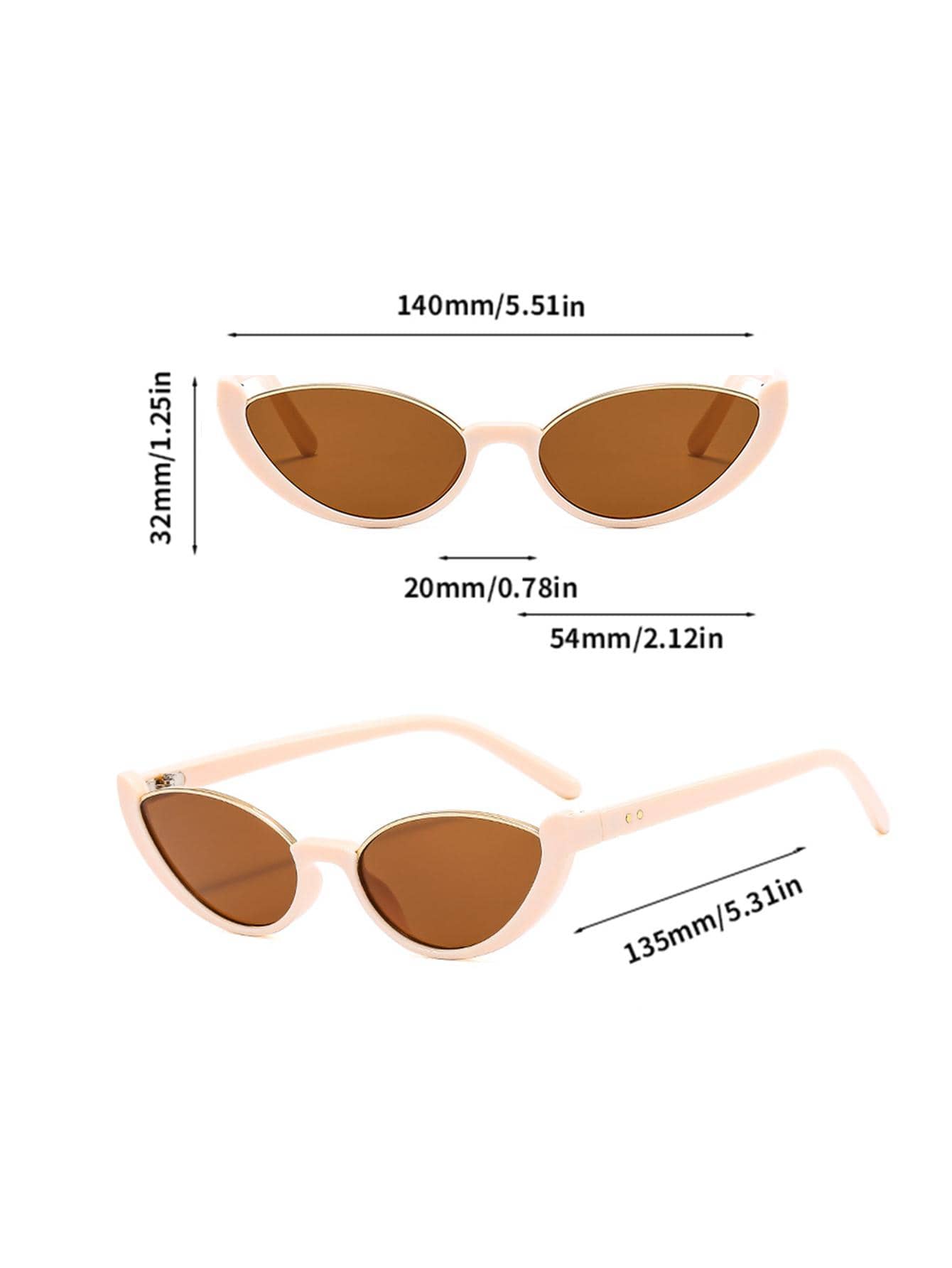 Women's Cat Eye Fashion Glasses – Y2K Retro Street Style Sunglasses for Beach, Travel & Everyday Fashion